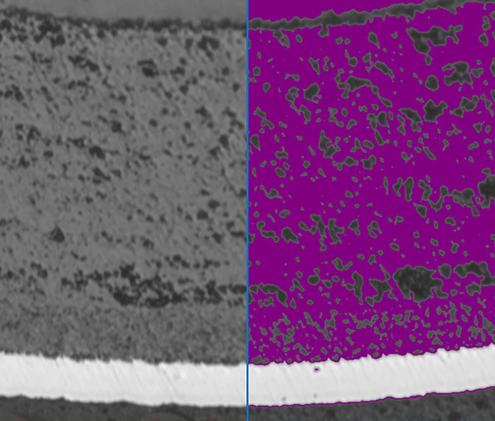 Caractérisation du revêtement des carbures de silicium | Clemex