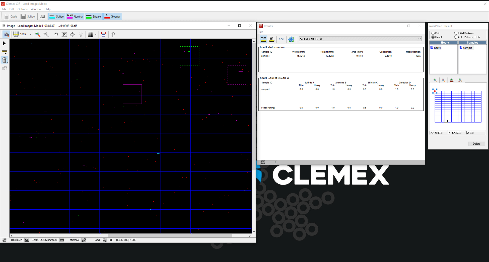 Reinheitsgradbestimmung V9 | Clemex